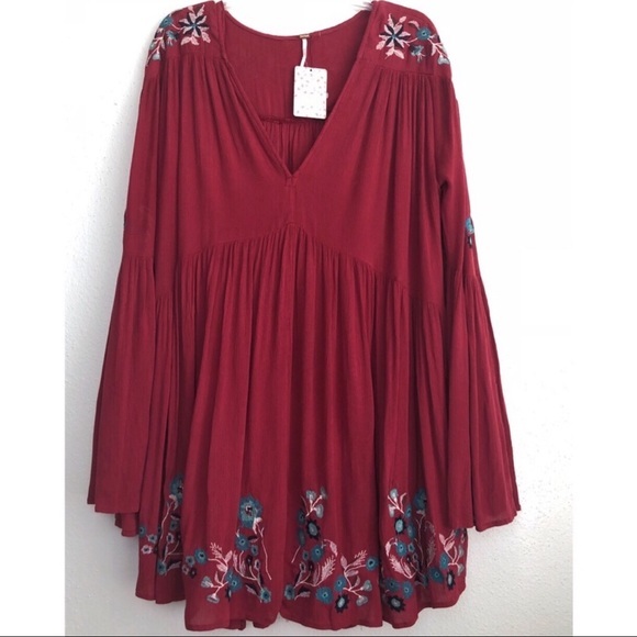 FREE PEOPLE TE AMO EMBROIDERED PEASANT DRESS - Picture 3 of 6